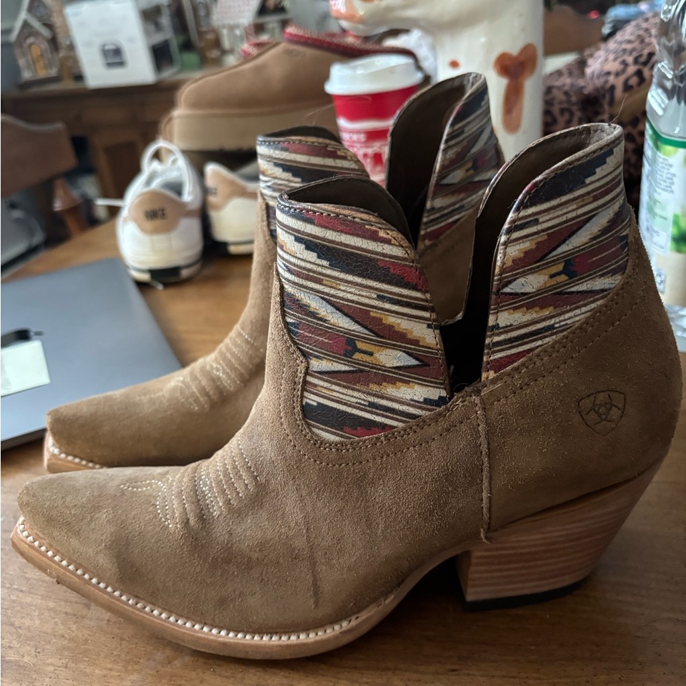 Ariat Women's Brown Patterned Ankle Booties